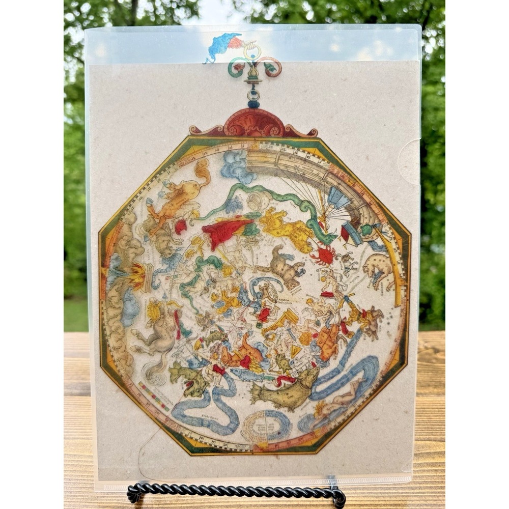 Celestial Zodiac Astrology Folder Petrus Apianus Astronomical Chart Art